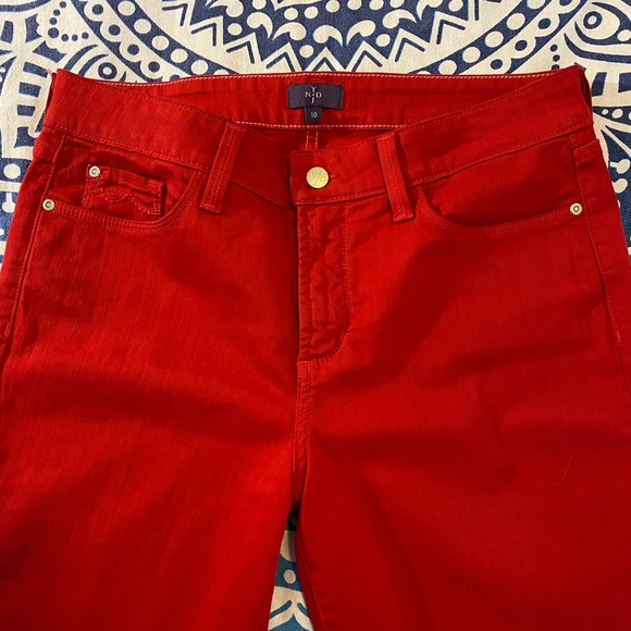 NYDJ RED SKINNY JEANS SIZE 9/10 30 28” ANKLE BEAUTIFUL EUC SLIMMING WONEN - Picture 4 of 13